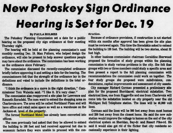 Northland Motel - Nov 1974 Office Conversion (newer photo)